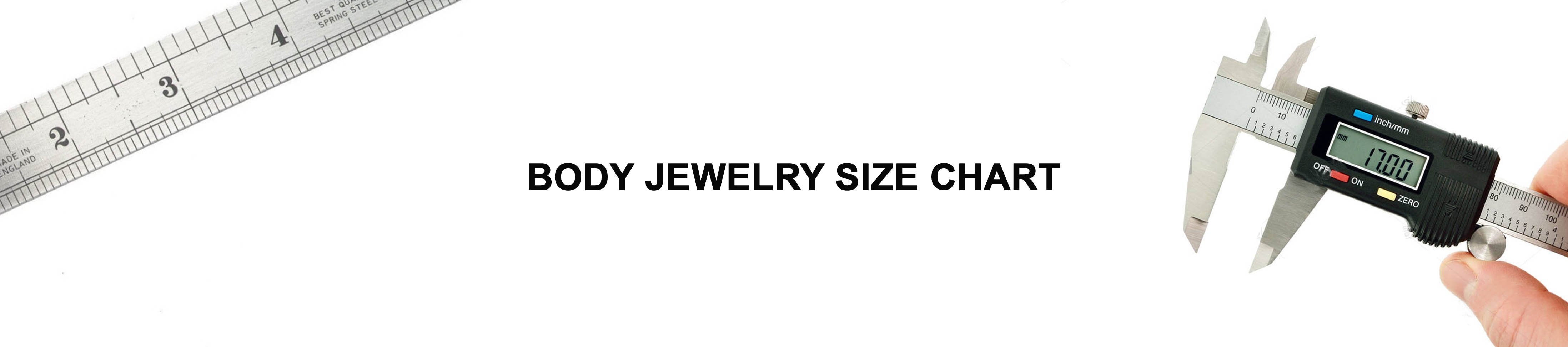 BODY JEWELRY SIZE CHART AAB JAPAN