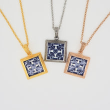 画像をギャラリービューアに読み込む, レイヤード加工 リバーシブルキルトスクエアペンダント【GPSS9004.Q】