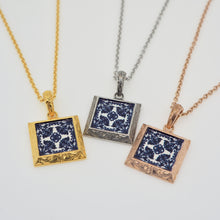 画像をギャラリービューアに読み込む, レイヤード加工 リバーシブルキルトスクエアペンダント【GPSS9004.Q】