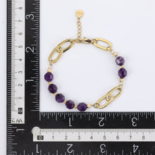 画像をギャラリービューアに読み込む, BSS857 STAINLESS STEEL BRACELET WITH NATURAL STONE AAB CO..