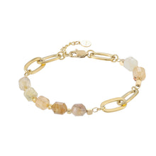 画像をギャラリービューアに読み込む, BSS857 STAINLESS STEEL BRACELET WITH NATURAL STONE AAB CO..