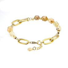 画像をギャラリービューアに読み込む, BSS857 STAINLESS STEEL BRACELET WITH NATURAL STONE AAB CO..