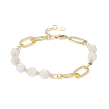 画像をギャラリービューアに読み込む, BSS857 STAINLESS STEEL BRACELET WITH NATURAL STONE AAB CO..