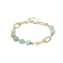 画像をギャラリービューアに読み込む, BSS857 STAINLESS STEEL BRACELET WITH NATURAL STONE AAB CO..