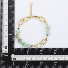 画像をギャラリービューアに読み込む, BSS857 STAINLESS STEEL BRACELET WITH NATURAL STONE AAB CO..