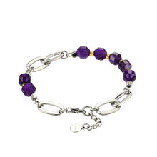画像をギャラリービューアに読み込む, BSS857 STAINLESS STEEL BRACELET WITH NATURAL STONE AAB CO..