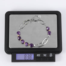 画像をギャラリービューアに読み込む, BSS857 STAINLESS STEEL BRACELET WITH NATURAL STONE AAB CO..