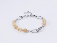 画像をギャラリービューアに読み込む, BSS857 STAINLESS STEEL BRACELET WITH NATURAL STONE AAB CO..