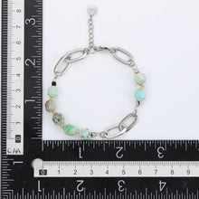画像をギャラリービューアに読み込む, BSS857 STAINLESS STEEL BRACELET WITH NATURAL STONE AAB CO..