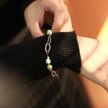 画像をギャラリービューアに読み込む, BSS857 STAINLESS STEEL BRACELET WITH NATURAL STONE AAB CO..