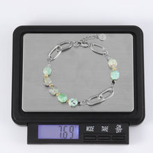 画像をギャラリービューアに読み込む, BSS857 STAINLESS STEEL BRACELET WITH NATURAL STONE AAB CO..