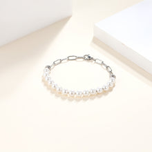 画像をギャラリービューアに読み込む, BSS880 STAINLESS STEEL BRACELET WITH SHELL PEARL AAB CO..