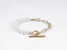 画像をギャラリービューアに読み込む, BSS881 STAINLESS STEEL BRACELET WITH SHELL PEARL AAB CO..