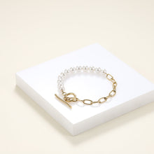 画像をギャラリービューアに読み込む, BSS881 STAINLESS STEEL BRACELET WITH SHELL PEARL AAB CO..