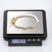 画像をギャラリービューアに読み込む, BSS881 STAINLESS STEEL BRACELET WITH SHELL PEARL AAB CO..