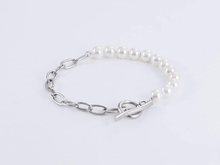 画像をギャラリービューアに読み込む, BSS881 STAINLESS STEEL BRACELET WITH SHELL PEARL AAB CO..