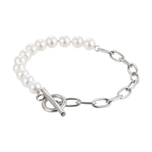 画像をギャラリービューアに読み込む, BSS881 STAINLESS STEEL BRACELET WITH SHELL PEARL AAB CO..