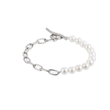 画像をギャラリービューアに読み込む, BSS881 STAINLESS STEEL BRACELET WITH SHELL PEARL AAB CO..