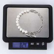 画像をギャラリービューアに読み込む, BSS881 STAINLESS STEEL BRACELET WITH SHELL PEARL AAB CO..