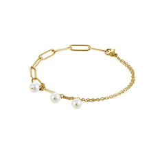 画像をギャラリービューアに読み込む, BSS882 STAINLESS STEEL BRACELET WITH PEARL AAB CO..