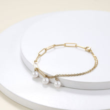 画像をギャラリービューアに読み込む, BSS882 STAINLESS STEEL BRACELET WITH PEARL AAB CO..