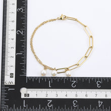 画像をギャラリービューアに読み込む, BSS882 STAINLESS STEEL BRACELET WITH PEARL AAB CO..