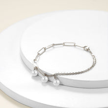 画像をギャラリービューアに読み込む, BSS882 STAINLESS STEEL BRACELET WITH PEARL AAB CO..