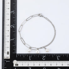 画像をギャラリービューアに読み込む, BSS882 STAINLESS STEEL BRACELET WITH PEARL AAB CO..