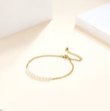 画像をギャラリービューアに読み込む, BSS883 STAINLESS STEEL BRACELET WITH SHELL PEARL AAB CO..