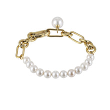 画像をギャラリービューアに読み込む, BSS884 STAINLESS STEEL BRACELET WITH SHELL PEARL AAB CO..