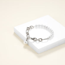 画像をギャラリービューアに読み込む, BSS884 STAINLESS STEEL BRACELET WITH SHELL PEARL AAB CO..