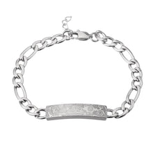 画像をギャラリービューアに読み込む, BSS903 DAMASCUS STEEL BRACELET WITH ID PLATE AAB CO..