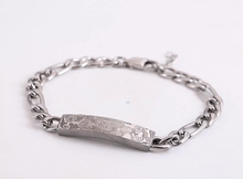 画像をギャラリービューアに読み込む, BSS903 DAMASCUS STEEL BRACELET WITH ID PLATE AAB CO..