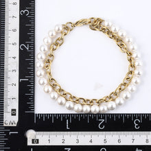 画像をギャラリービューアに読み込む, BSS905 STAINLESS STEEL BRACELET WITH SHELL PEARL AAB CO..