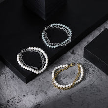 画像をギャラリービューアに読み込む, BSS905 STAINLESS STEEL BRACELET WITH SHELL PEARL AAB CO..