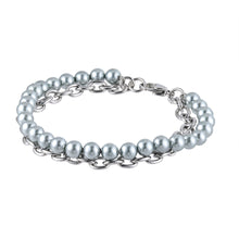 画像をギャラリービューアに読み込む, BSS905 STAINLESS STEEL BRACELET WITH SHELL PEARL AAB CO..