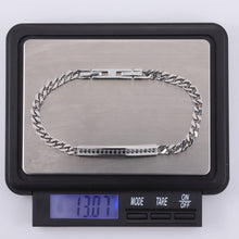 画像をギャラリービューアに読み込む, BSS931 STAINLESS STEEL BRACELET WITH CZ AAB CO..