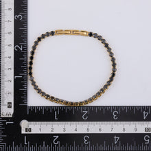 画像をギャラリービューアに読み込む, BSS932 STAINLESS STEEL TENNIS BRACELET WITH ROUND CZ AAB CO..