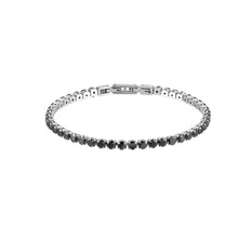 画像をギャラリービューアに読み込む, BSS932 STAINLESS STEEL TENNIS BRACELET WITH ROUND CZ AAB CO..