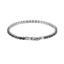 画像をギャラリービューアに読み込む, BSS932 STAINLESS STEEL TENNIS BRACELET WITH ROUND CZ AAB CO..
