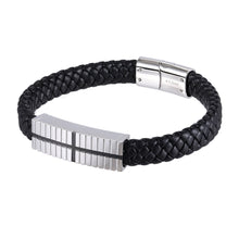 画像をギャラリービューアに読み込む, BSS936 STAINLESS STEEL LEATHER BRACELET AAB CO..