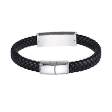 画像をギャラリービューアに読み込む, BSS936 STAINLESS STEEL LEATHER BRACELET AAB CO..