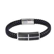 画像をギャラリービューアに読み込む, BSS936 STAINLESS STEEL LEATHER BRACELET AAB CO..