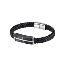 画像をギャラリービューアに読み込む, BSS936 STAINLESS STEEL LEATHER BRACELET AAB CO..