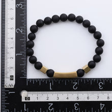 画像をギャラリービューアに読み込む, BSS937 STAINLESS STEEL ELASTIC STRING BRACELET WITH NATURAL STONE AAB CO..