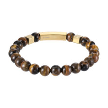 画像をギャラリービューアに読み込む, BSS937 STAINLESS STEEL ELASTIC STRING BRACELET WITH NATURAL STONE AAB CO..