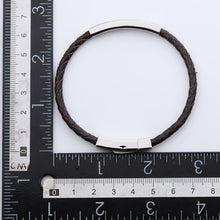 画像をギャラリービューアに読み込む, BSS940 STAINLESS STEEL LEATHER BRACELET AAB CO..