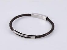 画像をギャラリービューアに読み込む, BSS940 STAINLESS STEEL LEATHER BRACELET AAB CO..