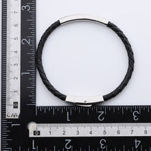 画像をギャラリービューアに読み込む, BSS940 STAINLESS STEEL LEATHER BRACELET AAB CO..