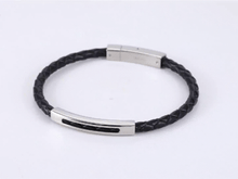 画像をギャラリービューアに読み込む, BSS940 STAINLESS STEEL LEATHER BRACELET AAB CO..